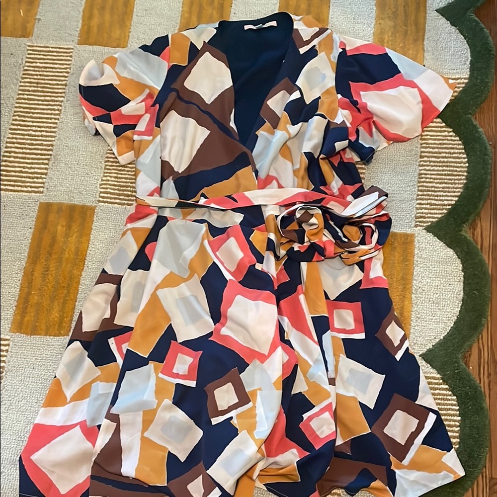 Hutch Anthropologie Multicolor Geometric Dress